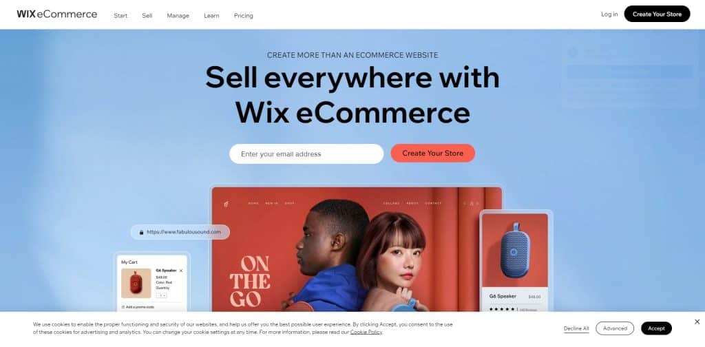 5. Wix eCommerce