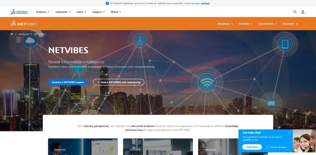 80. Dassault Systèmes Netvibes (Best Enterprise Search Software)