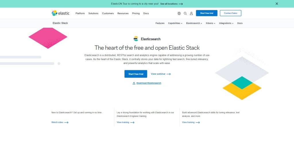 1. Elasticsearch  (Best  Enterprise Search Software)
