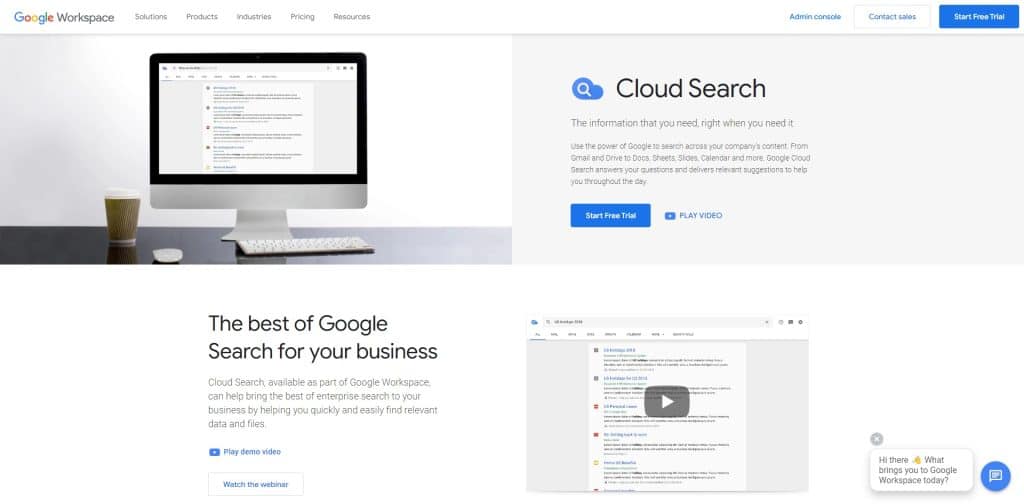 4. Google Cloud Search  (Best  Enterprise Search Software)