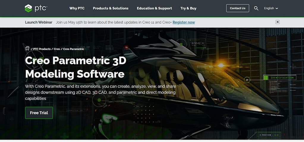 Creo Parametric (Best 3D CAD Software)