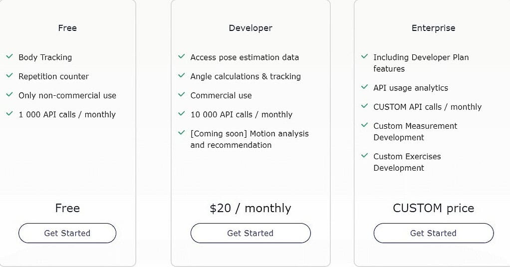 PoseTracker API Ai Price & Information