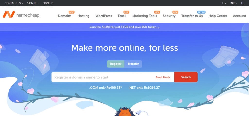 Namecheap (Best Web Hosting For Canada)