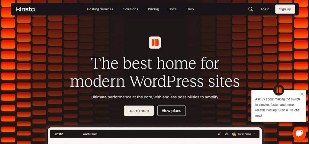 Kinsta (Best Cheap WordPress Hosting Services)