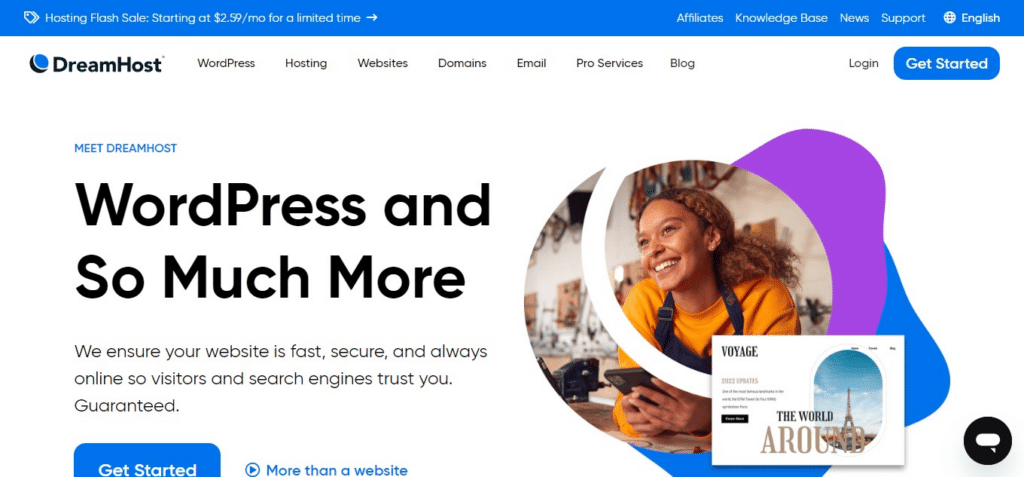 DreamHost (Best Fastest Cloud Hosting Providers)