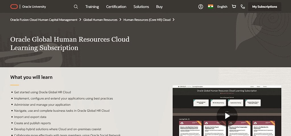 Oracle Global Human Resources Cloud