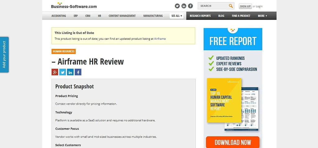 Airframe HR