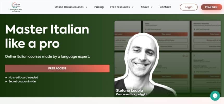 Think In Italian AI Language Tutor AI Review For 2024 : Prices & Features, Most Honest Review
