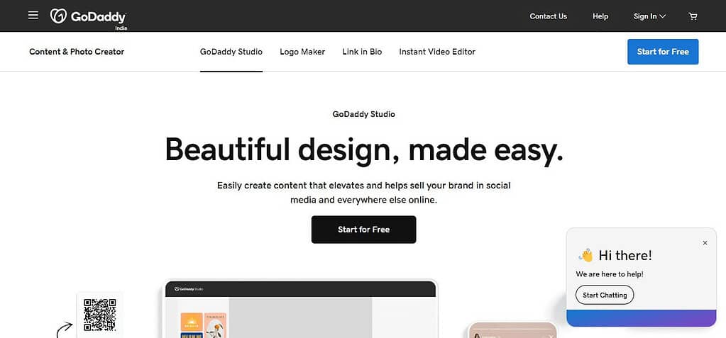 GoDaddy Studio (Best IOS Ai Photo Editing Apps)