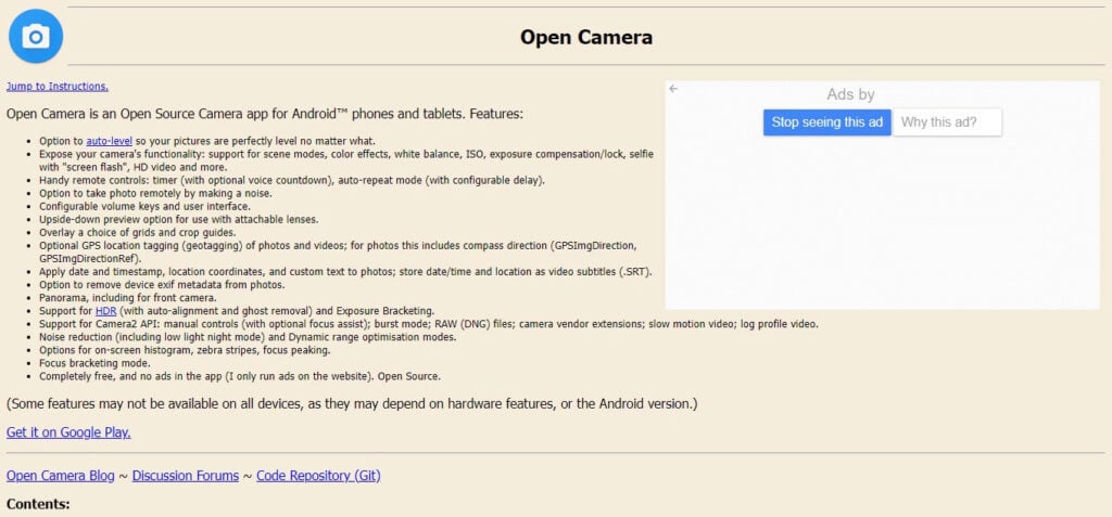 Open Camera