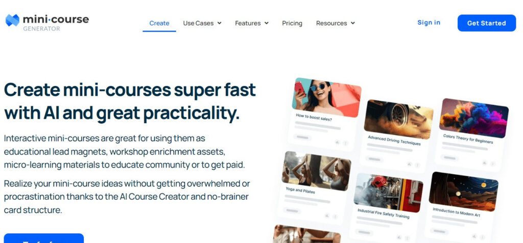 Mini Course Generator (Best Ai Tools For Teachers)