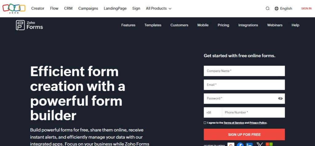 Zoho Forms