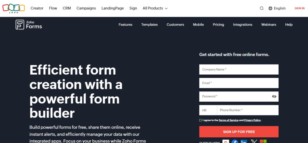 Zoho Forms