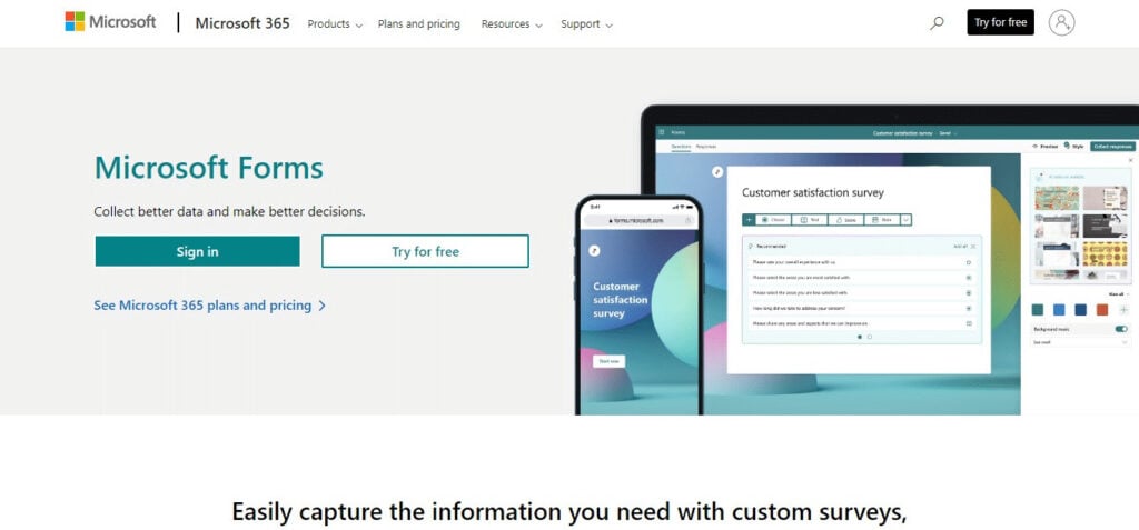Microsoft Forms (Best Software To Create Forms)
