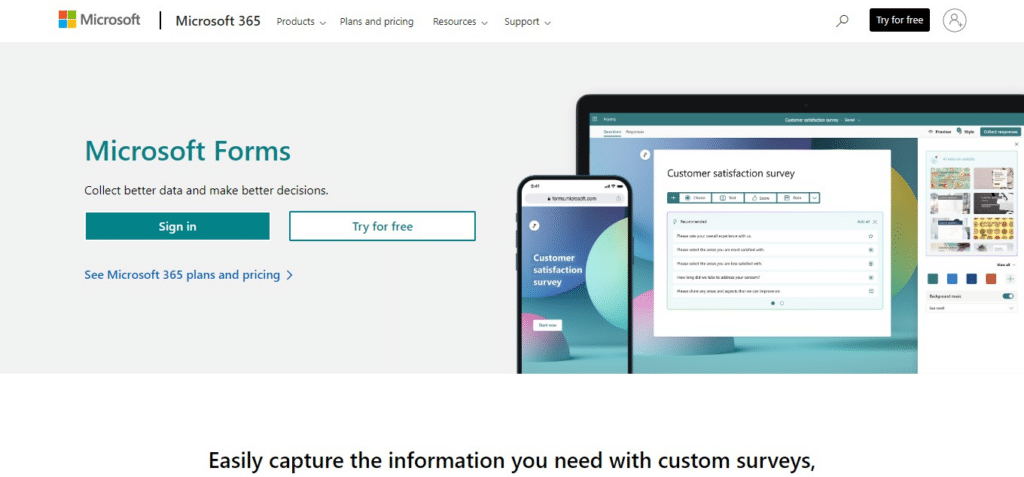 Microsoft Forms (Best Software To Create Forms)