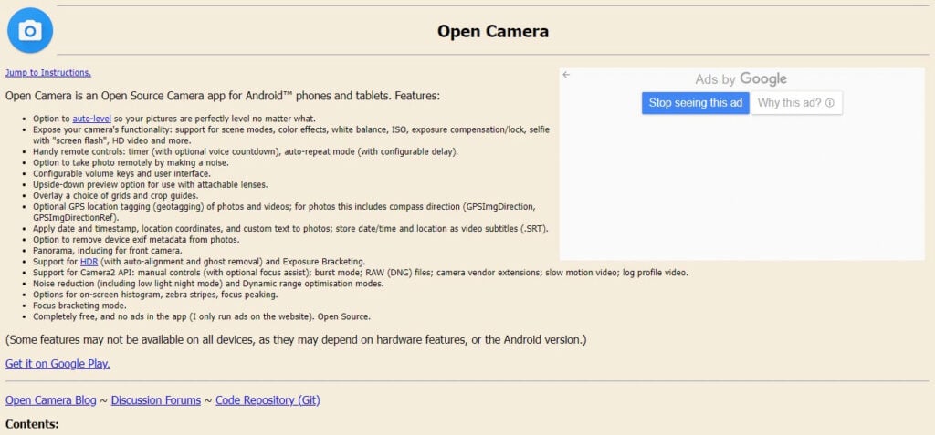 Open Camera