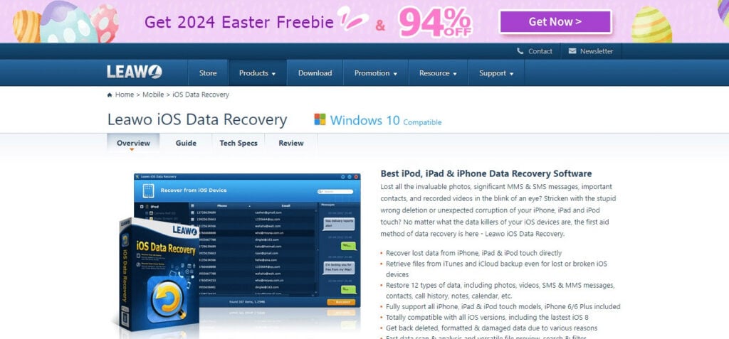 LEAW iOS Data Recovery (Best File Recovery App for Android)