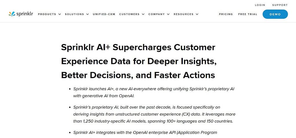Sprinklr AI+