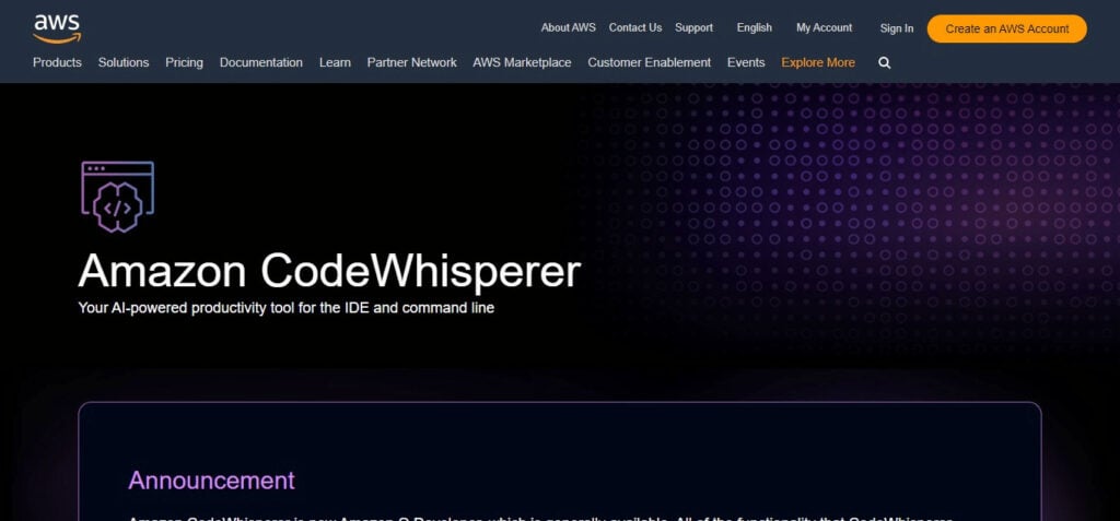 Amazon CodeWhisperer