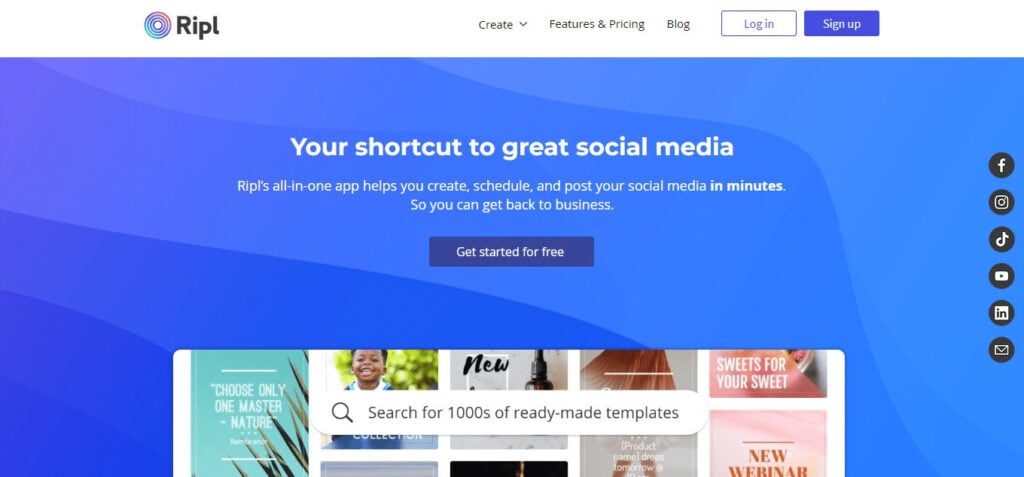 Ripl AI App For Social Media Posts