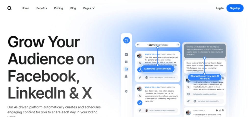 Quuu AI App For Social Media Posts