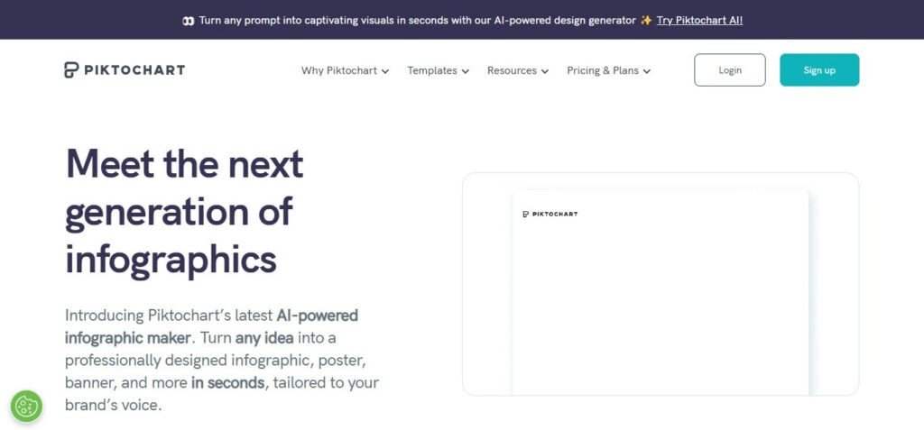 Piktochart AI App For Social Media Posts