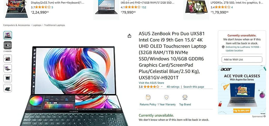 ASUS ZenBook Pro Duo