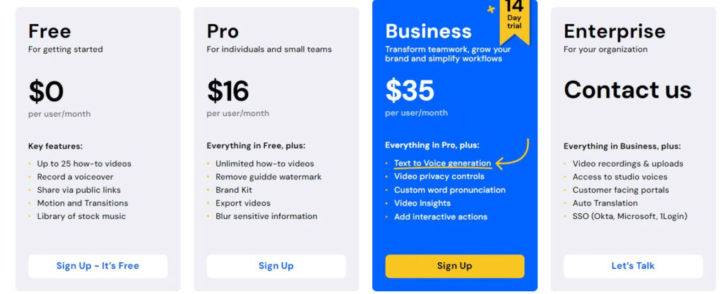 Guidde Ai Offer Simple, Transparent Pricing