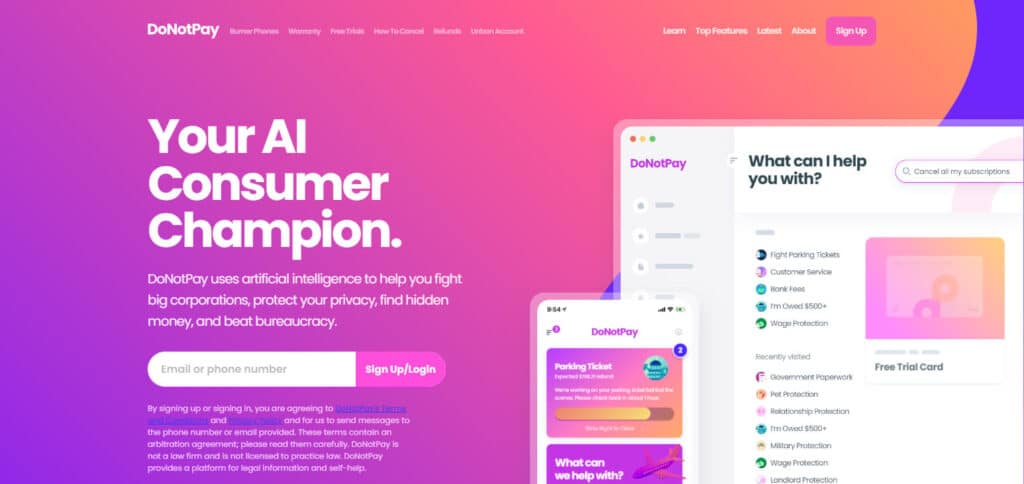 DoNotPay Ai Tools For Your Lawsuit