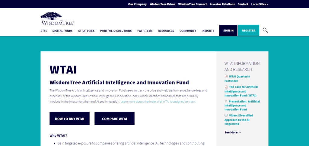WisdomTree Artificial Intelligence and Innovation Fund (WTAI) Best Ai ETF 2025