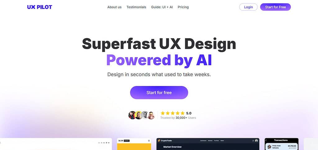 UX Pilot Best AI Business Plan Generators