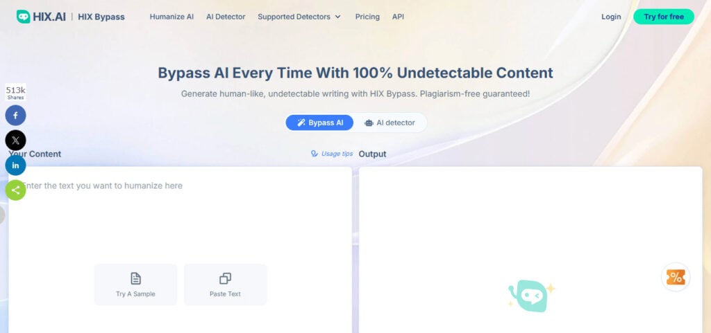 HIX Bypass Best Ai Humanizer Free