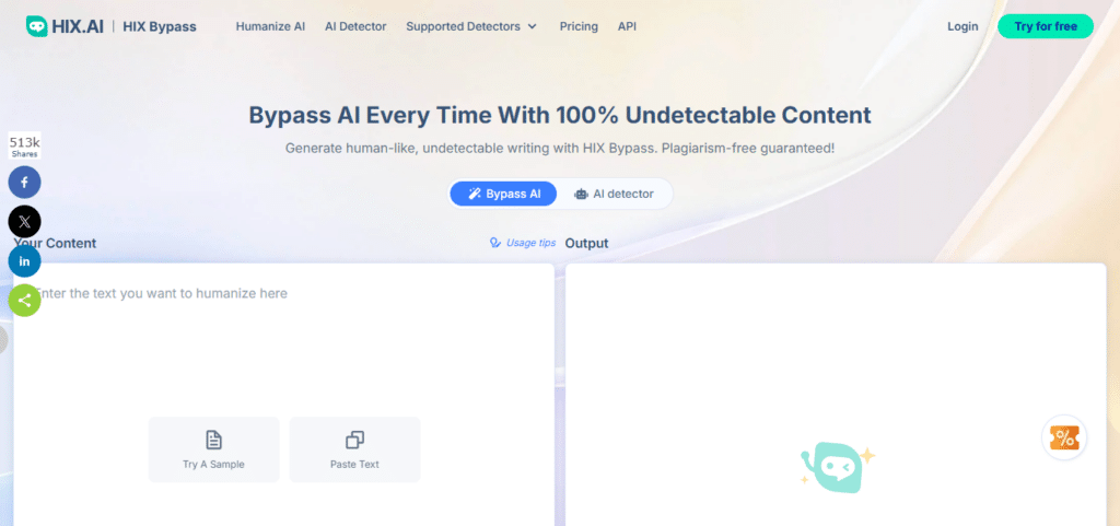 HIX Bypass Best Ai Humanizer Free