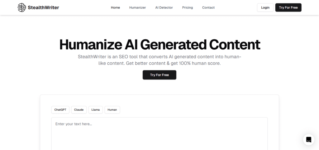 StealthWriter Best Ai Humanizer Free
