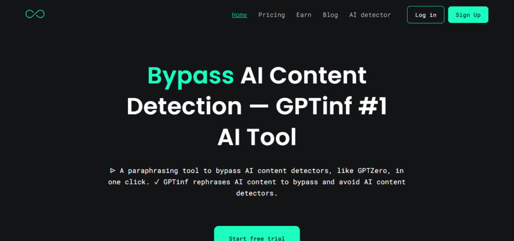 GPTinf Best Ai Humanizer Free