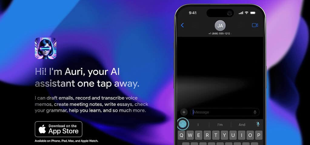 Auri AI Assistant & Keyboard Best Ai Keyboard For iphone