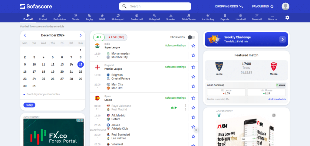 SofaScore Best Ai sports Apps For Android