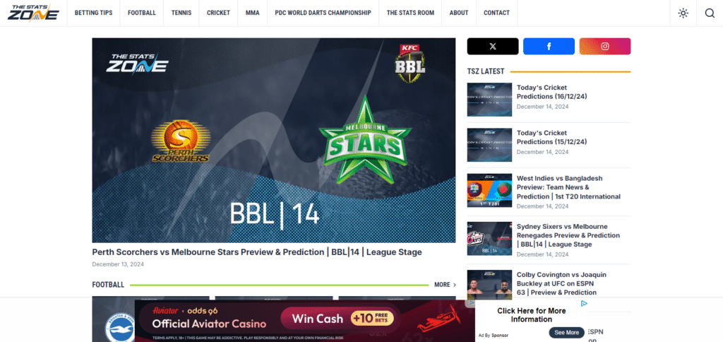 Stats Zone Best Ai sports Apps For Android