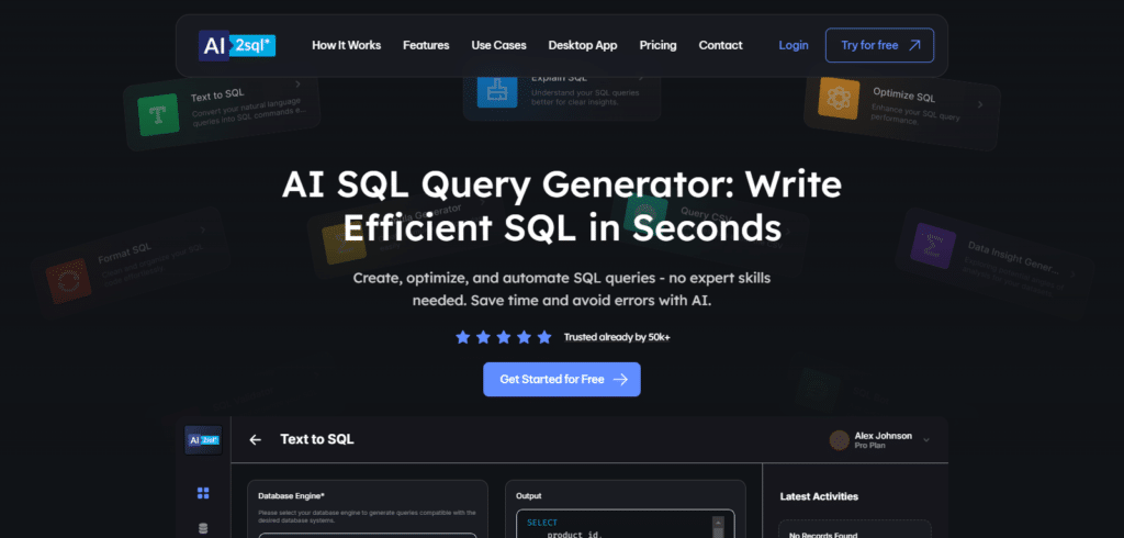 AI2SQL Best Coding AI Training Apps