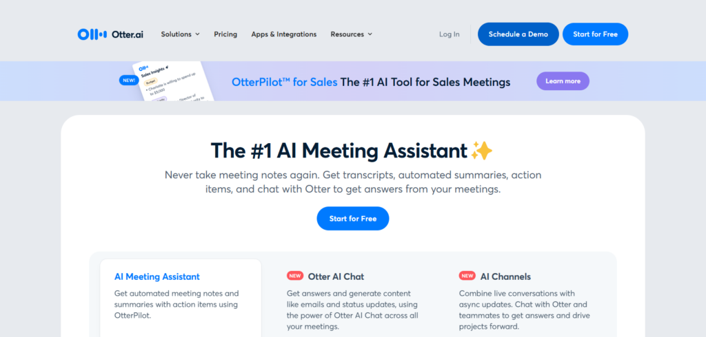 Otter.ai Best Ai Education Apps For School