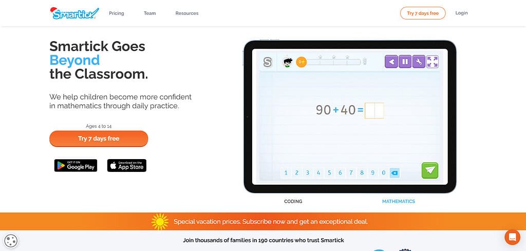 Smartick Best Ai Education Apps For School