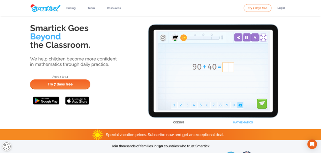 Smartick Best Ai Education Apps For School