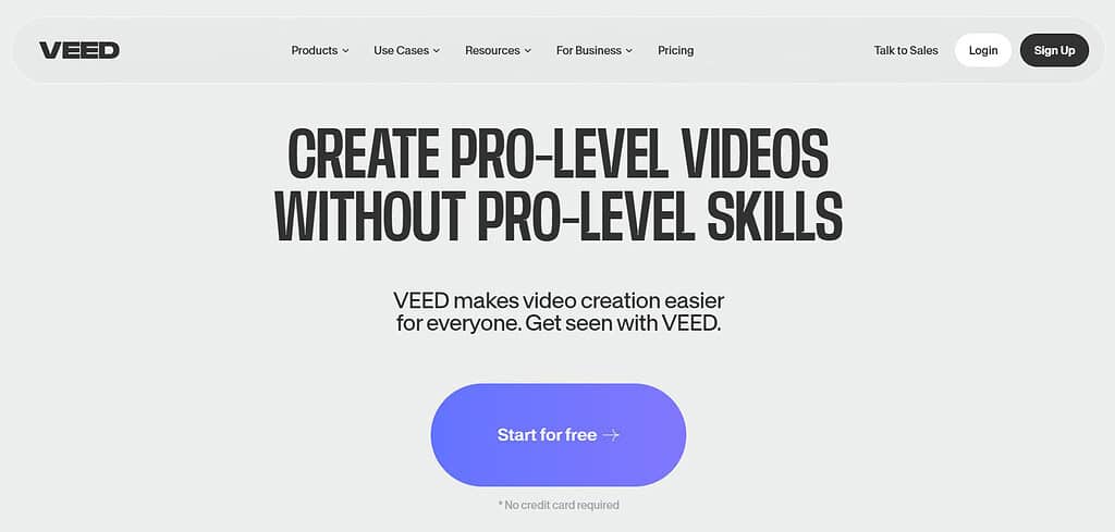 Veed.io Best Software For YouTube Thumbnails