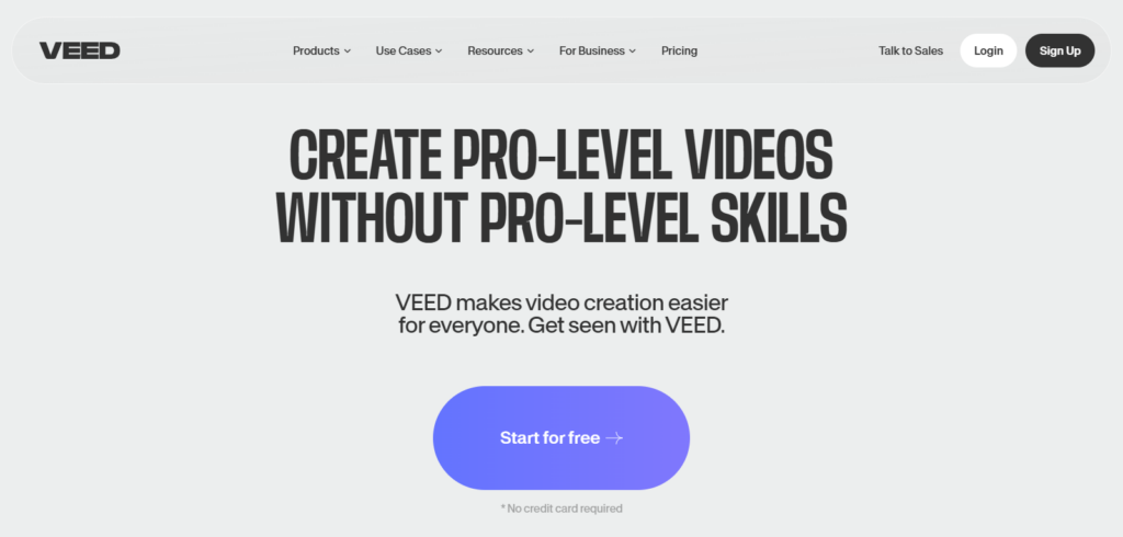 Veed.io Best Software For YouTube Thumbnails