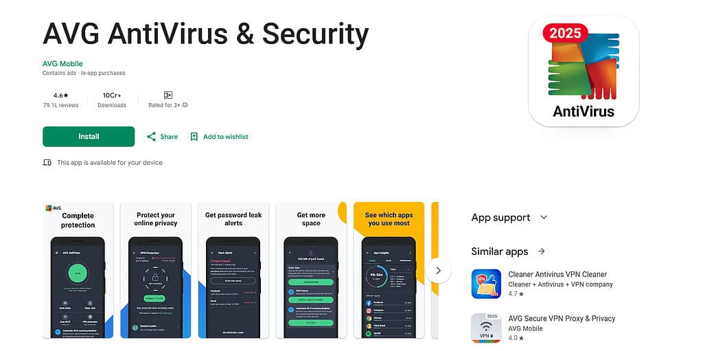 AVG Mobile Security Best AI Antivirus Apps for iPhone