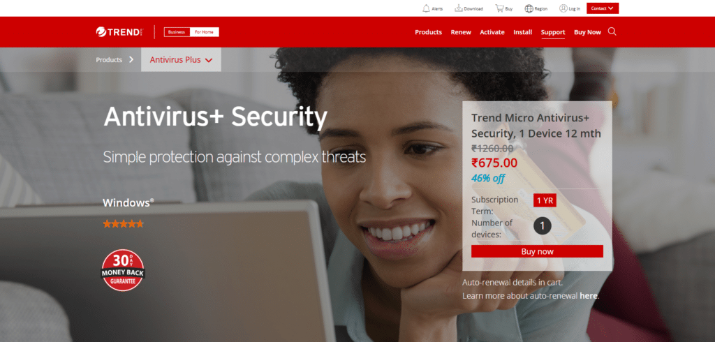 Trend Micro AntiVirus+ Security Best Software For Clearing Malware