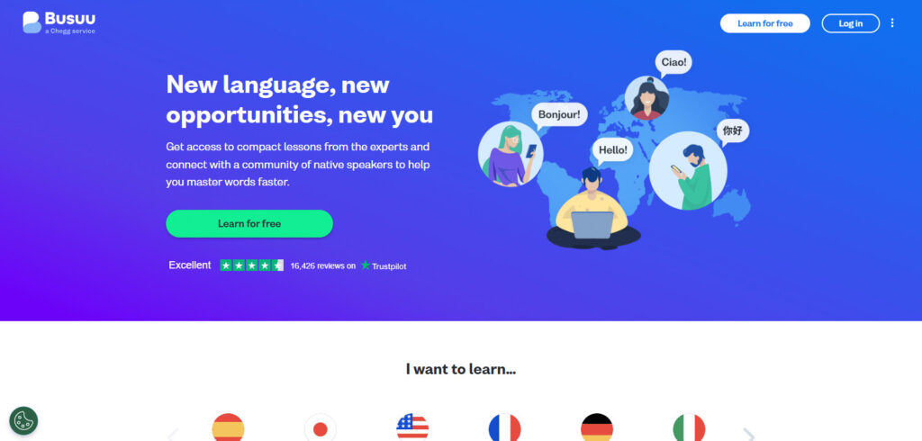 Busuu best AI language learning apps in 2025