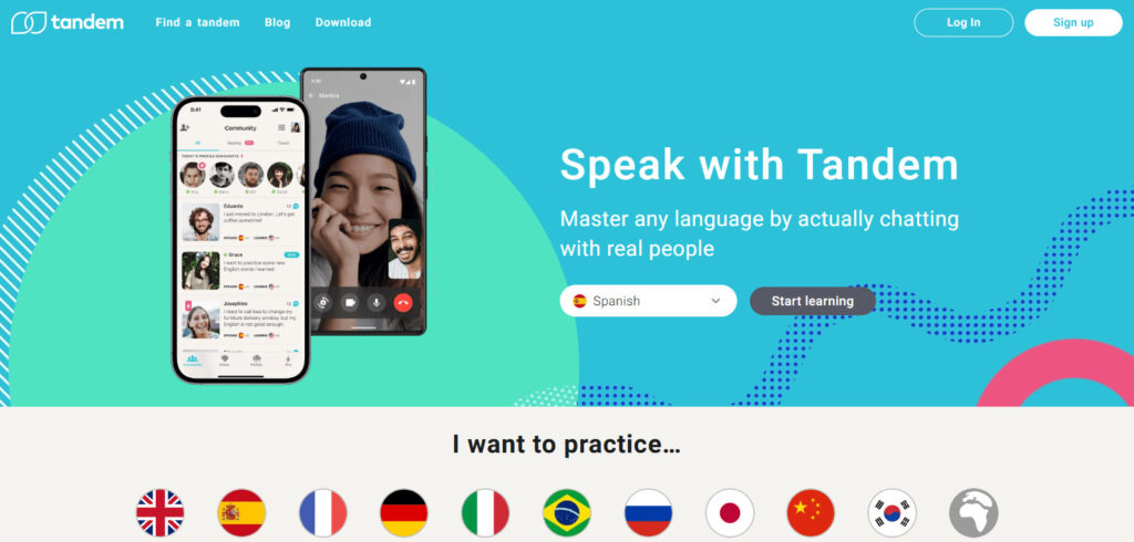 Tandem best AI language learning apps in 2025