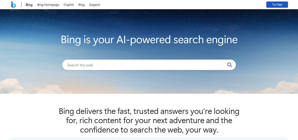 Microsoft Bing Best Ai Search Engine