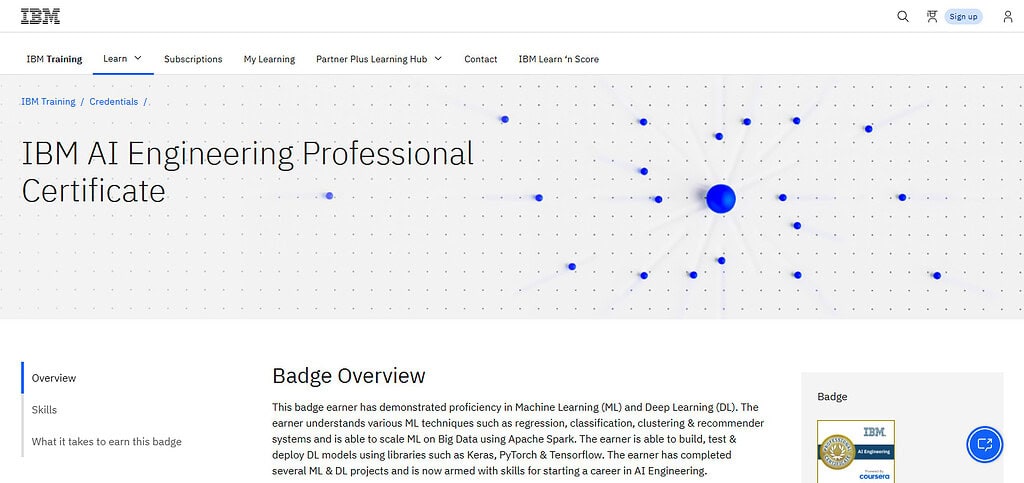 IBM’s AI Engineering Professional Certificate Artificial Intelligence Courses